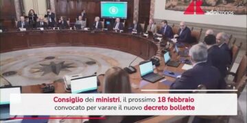 Cdm il 18 febbraio, sul tavolo anche il decreto Bollette